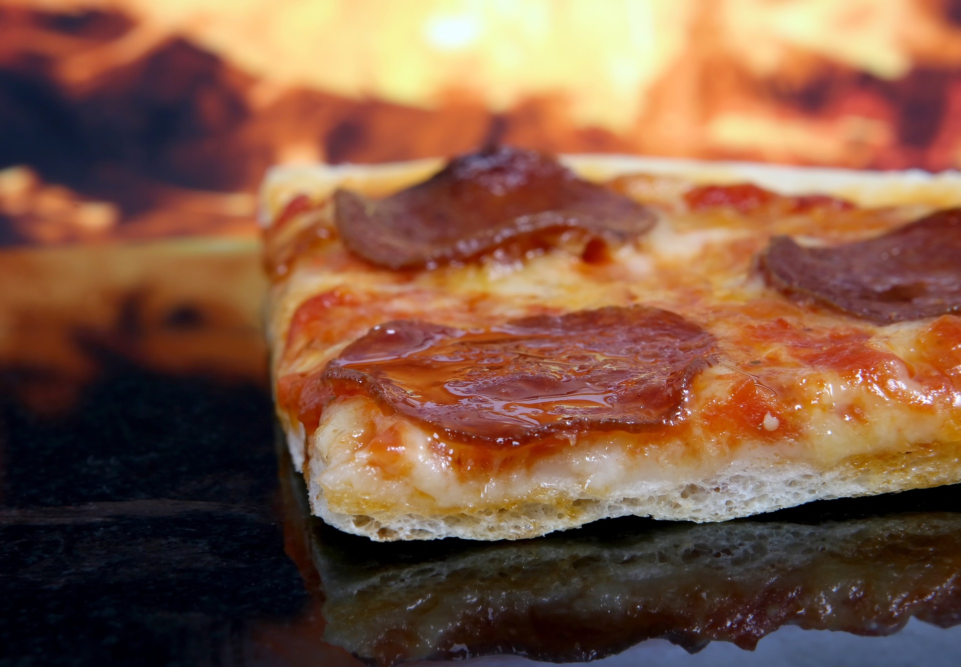 Barbecue stone pizza with homemade pizza dough 