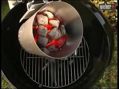 How to light a wood-burning charcoal barbecue
